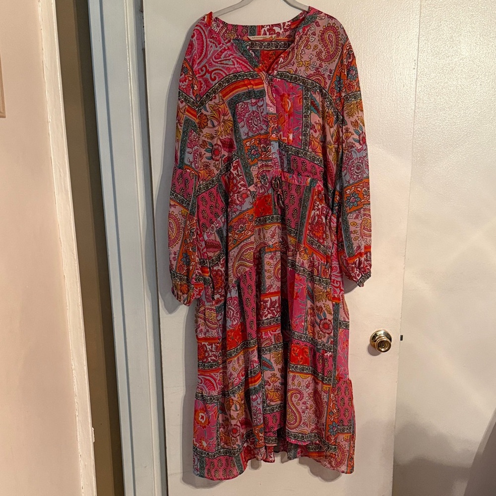 Soft Surroundings Colorful Paisley Women's Dress